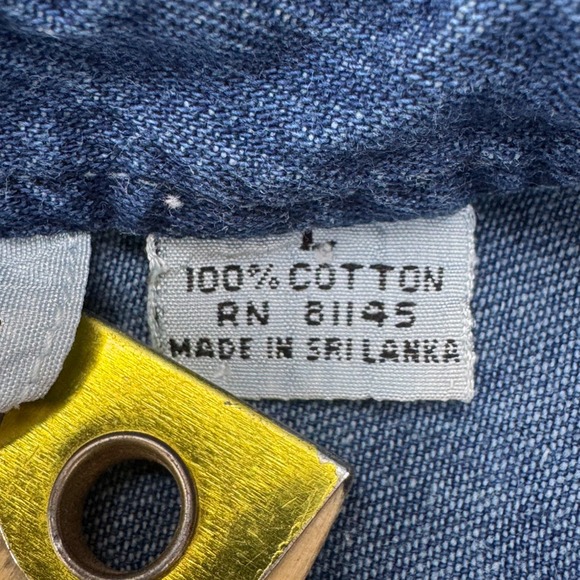 Goodfellow Clothing Company Denim Shirt Blue Long Sleeve Button Down Women Large - Picture 4 of 11